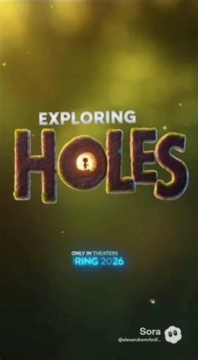 Pixar trailer titled exploring holes it's about the main character exploring holes #sora2