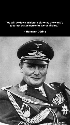 Based | History | Politics on Instagram: "⏳ Born in 1893 in Bavaria, Hermann Göring grew up in a world shaped by discipline, nationalism, and hierarchy. As a young man, war gave him purpose. During the First World War, he rose as a decorated fighter pilot, surrounded by honor, medals, and admiration. That early taste of glory left a lasting mark, a deep attachment to status, authority, and the identity of a hero. ✈️🎖️ Germany’s defeat in 1918 shattered that illusion. Humiliation and instability