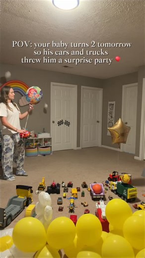POV: your baby turns 2 tomorrow… so all his cars and trucks came to the party early 🎈🚗 😭 | Lily b Coco - Silly Miss Lily From Paisley's Corner