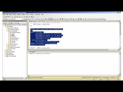 T-SQL tutorial, SQL Server Transact-SQL Introduction: Views (Lesson 3)
