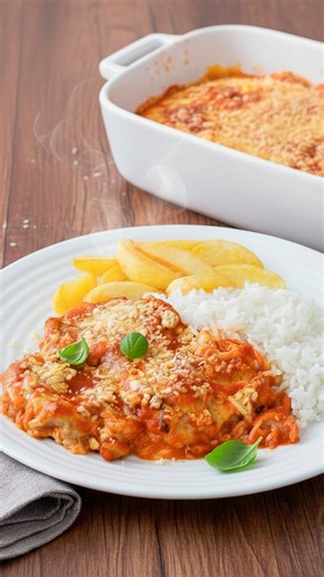 Parmegiana suculenta MELHOR que de restaurante! #receitas #fblifestyle INGREDIENTES: -Filé Mignon -Sal -Pimenta-do-reino -2 ovos batidos com água -Pimenta-do-reino -Farinha de rosca -Molho de tomate -Muçarela . MODO DE FAZER: Coloque a peça de filé mignon sobre uma bancada entre duas folhas de plástico para alimentos. Com ajuda de um utensílio plano e pesado, vá batendo na carne até que fique nivelada. Tempere com sal e pimenta-do-reino. Para empanar, utilize os ovos e farinha de rosca. Frite em