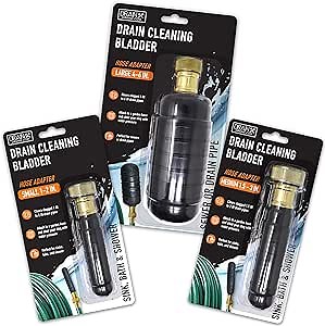 DrainX Hydro Pressure Drain Cleaning Bladder - Fits 1" to 6" Drain Pipes - Unclogs Stubborn Blockages in Bathroom Sinks, Shower Drains, Bathtubs, Plumbing Pipes