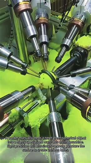 Crazy 8-Axis Machine Instantly Drills Perfect Holes #worker #process #drilling #machine #factory