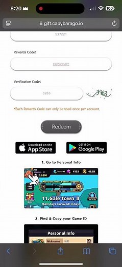 Capybara Go! PROMO CODE (legendary key, 500 gems)