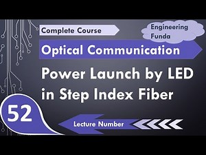 Power Launched by LED in Step Index Fiber | Power Coupling in Fiber | Optical Fiber Communication