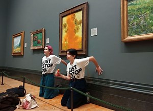 Climate Activists Throw Soup on Vincent van Gogh’s ‘Sunflowers’ to Protest Fossil Fuels