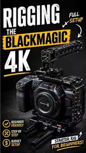 Easy Blackmagic 4K Camera Rig setup for New Filmmakers