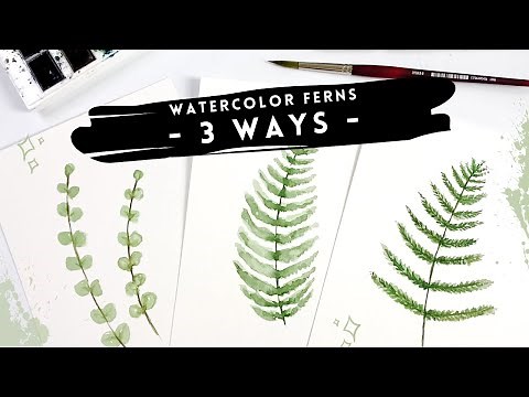 WATERCOLOR FERNS | SIMPLE TUTORIAL FOR BEGINNERS
