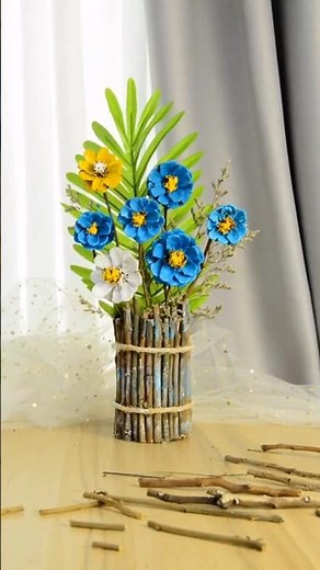 DIY Plant Pot from Plastic Bottle and Natural Materials 🌿