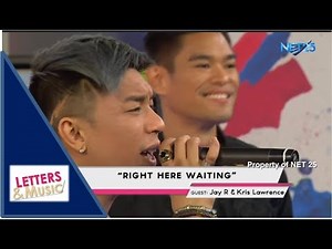 JAY R & KRIS LAWRENCE - RIGHT HERE WAITING (NET25 LETTERS AND MUSIC)