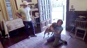 Dog was VERY happy to reunite with her astronaut owner