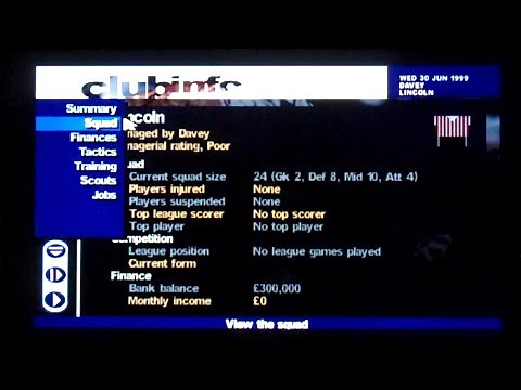 Premier Manager 2000 Playstation Gameplay