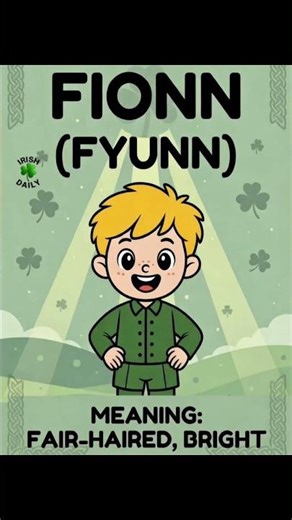 🇮🇪TOP 10 Irish Boy Names & Their Beautiful Meanings!😊What is your favourite irish name? #Irish 💚