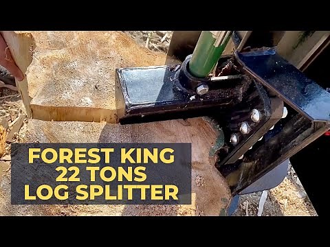 22 Tons Forest King log Splitter in Action