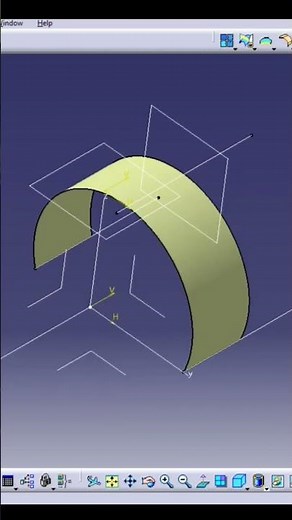 Line Profile - With Reference surface in CATIA generative shape design #catia #catiav5 #education