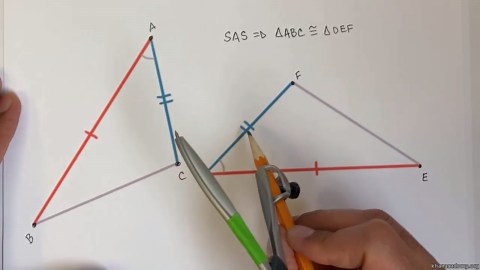 Proving the SAS triangle congruence criterion using transformations