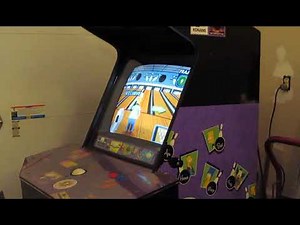 Simpsons Bowling Arcade by Konami, Play Through on actual hardware
