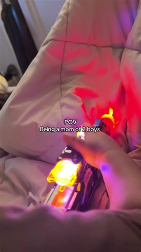 It’s like we said what is the loudest possible toy we can buy them. #boymom #boymomlife #guntoy #loudtoys #momof2boys