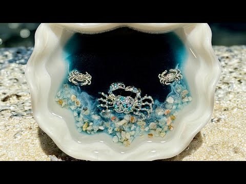 #358 Let’s create a shell dish ocean display with epoxy resin!