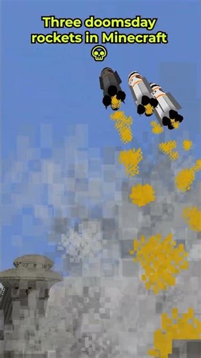 Minecraft 3 rockets #minecraftshorts #bomb #minecraft #minecraftmods #tnt #100vs1