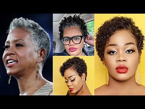 SHORT CURLY AND GRAY NATURAL HAIRSTYLES/HAIRCUT FOR MATURED BLACK WOMEN | HOW TO STYLE | Wendy Style