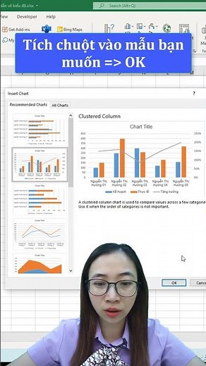 Cách vẽ biểu đồ trong excel đơn giản và nhanh chóng | Nguyễn Thị Hường Shorts