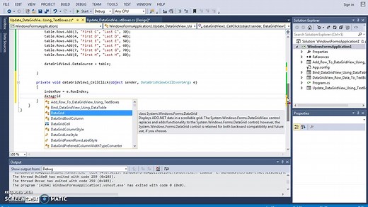 C# DataGridView Tutorial