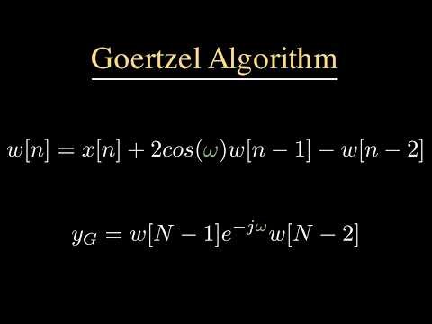 Goertzel Algorithm | Single Tone Detection