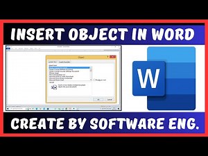 How to Use Insert Object In Microsoft Word in Hindi Language
