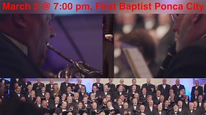 1.4K views · 33 reactions | Thursday, March 3 at 7:00 pm, the Singing Churchmen of Oklahoma will be in concert at First Baptist Church of Ponca City. Come enjoy this free concert and experience a truly incredible night of worship! | First Baptist Church, Ponca City, OK | Facebook