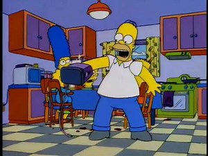 your hand is jammed in the toaster! - the simpsons