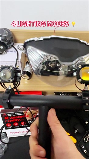 🚨 4-IN-1 MDL NA UPGRADE! 🚨 ✅ APAT na Mode: • Park Light • Yellow Low Beam • White High Beam • Strobe Combo ✅ COMPLETE KIT: Brackets Tools Extension ✅ IP67 WATERPROOF ✅ 12V PLUG & PLAY ✅ LAHAT ng Motor Pwede! 🔥 MAY LIBRENG REGALO! 👇 I-CLICK NA SA YELLOW BASKET! #MDLUpgrade #MotoLights #RiderPH #motorcycleph #motorcyclelight