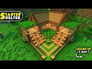 Minecraft Tutorial | Starter House (Learn in 5 Min!)