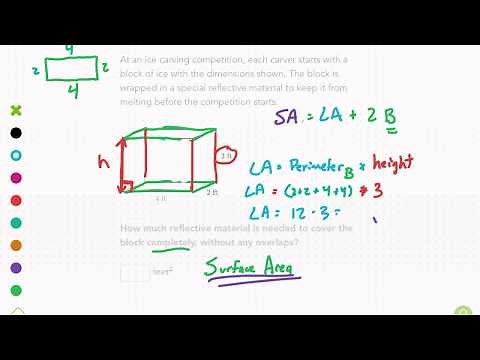 Khan Academy Tutorial: surface area word problems