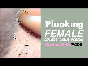 Under Chin Hairs Plucking With Tweezers - Women Facial Hair