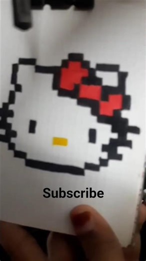 hello kitty 🫶pixel art✨#art#trending #pixelart#shorts
