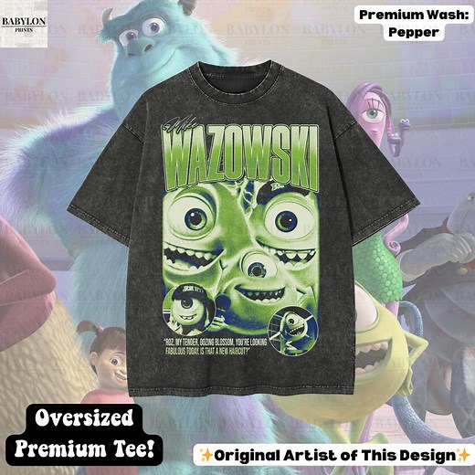 Oversized Mike Wazowski Monsters Inc T Shirt: Mike Monster Disney T-shirt, Walt Disney World Shirt, Disneyland Trip Shirts, Monsters Inc Tee - Etsy