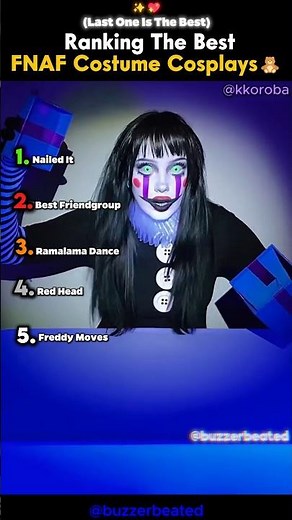 Ranking Best FNAF Cosplay(new)