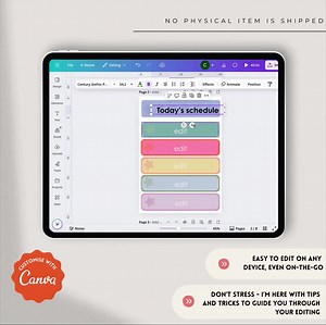 Colorful Classroom Schedule Printable: Editable Teacher Planner (digital Download) - Etsy Australia