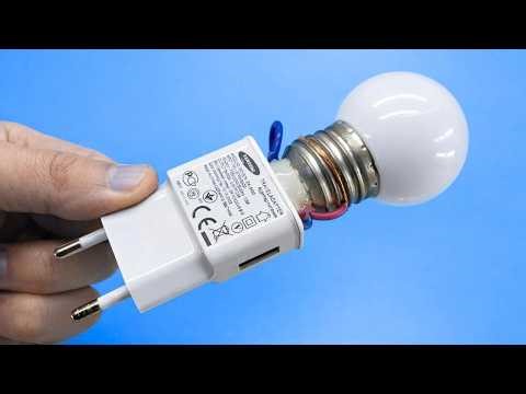 📡 Place a Regular LED Bulb on a Phone Charger — See the Signal Result