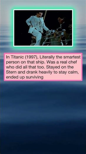 The real chef in Titanic 1997 stayed on the stern and managed to survive