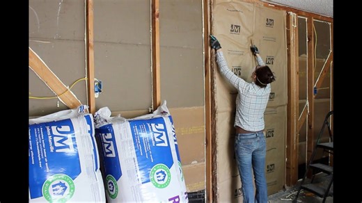 Insulate a garage and add outlets with OSB panels