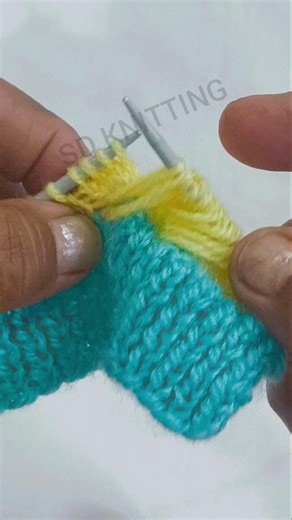 Two color knitting tutorial video #knitting #sweater #crochet