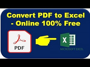 How to convert PDF to Excel Freely