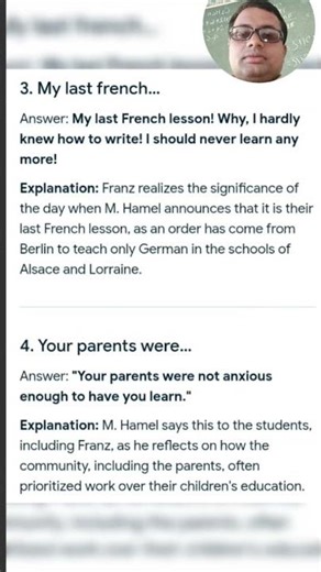 class 12th the last lesson explanation