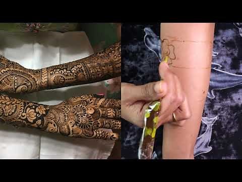 Learn technique for Front and back Full hand mehendi wrap around