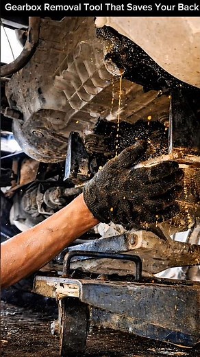 Gearbox Removal Tool That Saves Your Back #mechanic #shortvideo