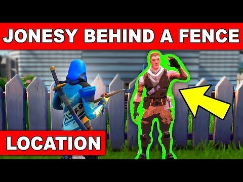 FIND JONESY HIDDEN BEHIND A FENCE LOCATION GUIDE (Downtown Drop Challenges Fortnite)