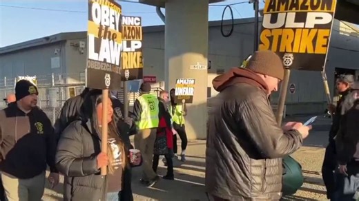 Amazon workers on Staten Island join strike