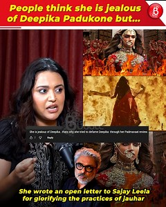 414K views · 4.7K reactions | People say she’s jealous of Deepika Padukone… But here’s the REAL reason Swara Bhasker wrote that open letter to Sanjay Leela Bhansali! #SwaraBhasker #DeepikaPadukone #fblifestyle #PadmaavatControversy | Bollywood Bubble Television | Facebook